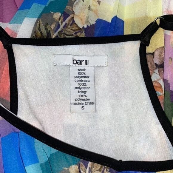 Bar III Colorful Belted Pleated Summer Maxi Dress Size S - Picture 11 of 11